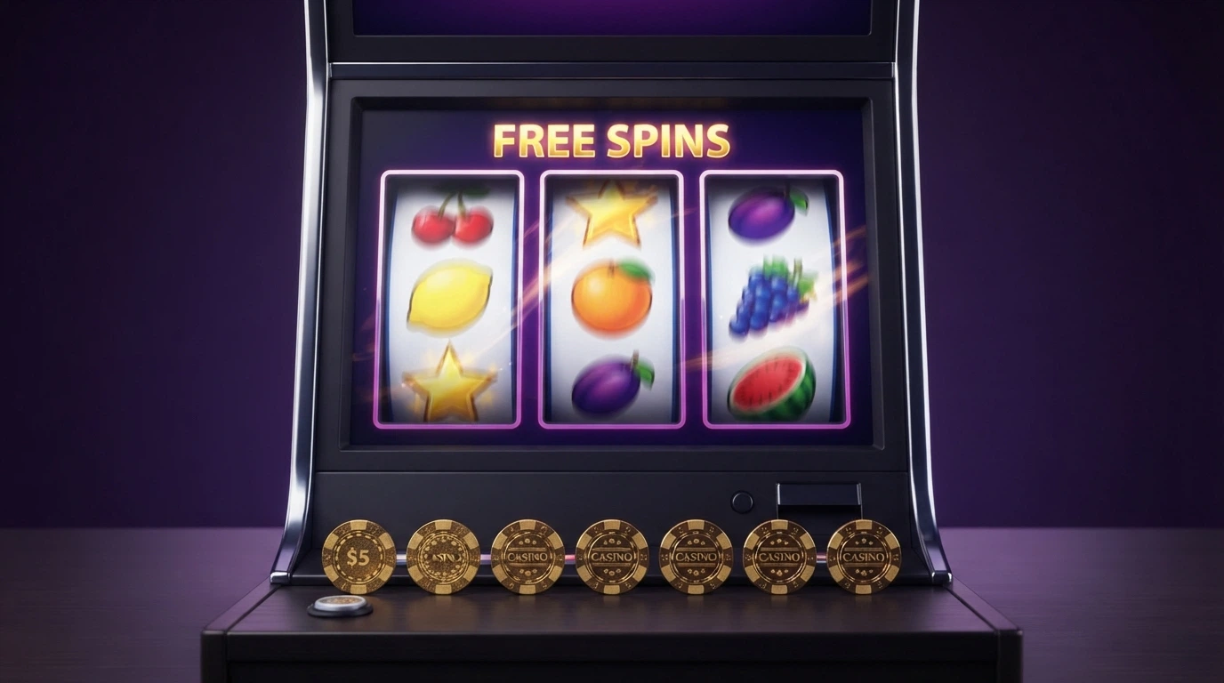 Captura de una promoción de tiradas gratis por registro en un casino online español