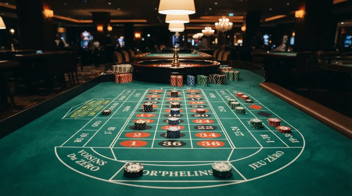 Mosaico con los logotipos de los diez casinos analizados junto a una mesa de ruleta en vivo