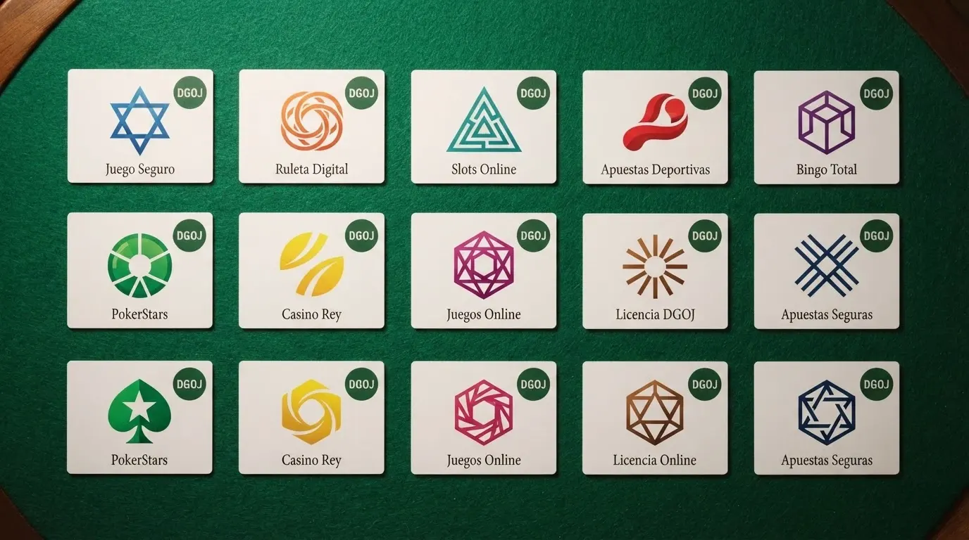 Una cuadrícula de diez tarjetas con los logotipos de los operadores analizados, todas marcadas con un sello verde de «Licencia DGOJ verificada»