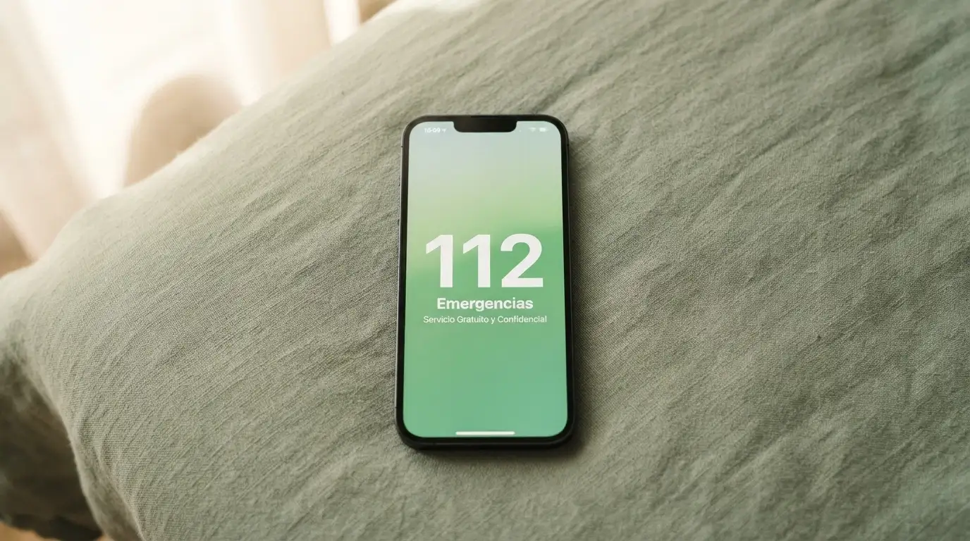 Primer plano de un teléfono móvil con el número 900 200 225 en pantalla y el logotipo de FEJAR visible, sobre un fondo de tonos verdes que transmiten seguridad