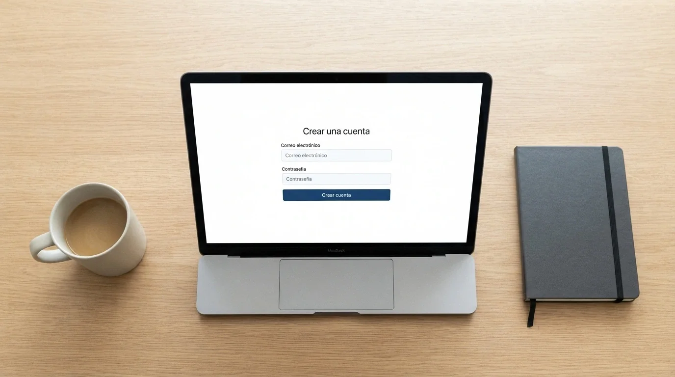 Formulario de alta de casino sin KYC con únicamente dos campos: email y contrasña