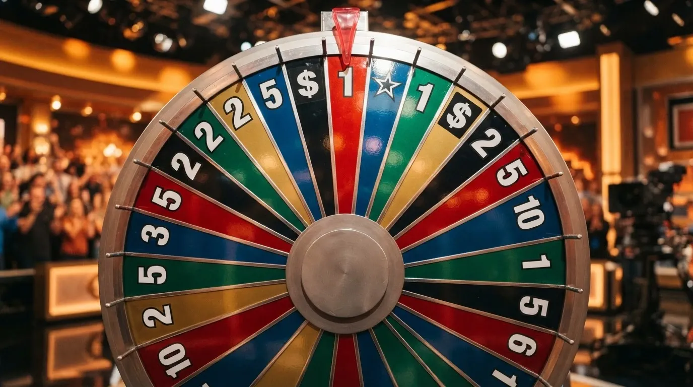 Primer plano de la rueda de Crazy Time mostrando los segmentos numerados y de bonificación con sus colores distintivos