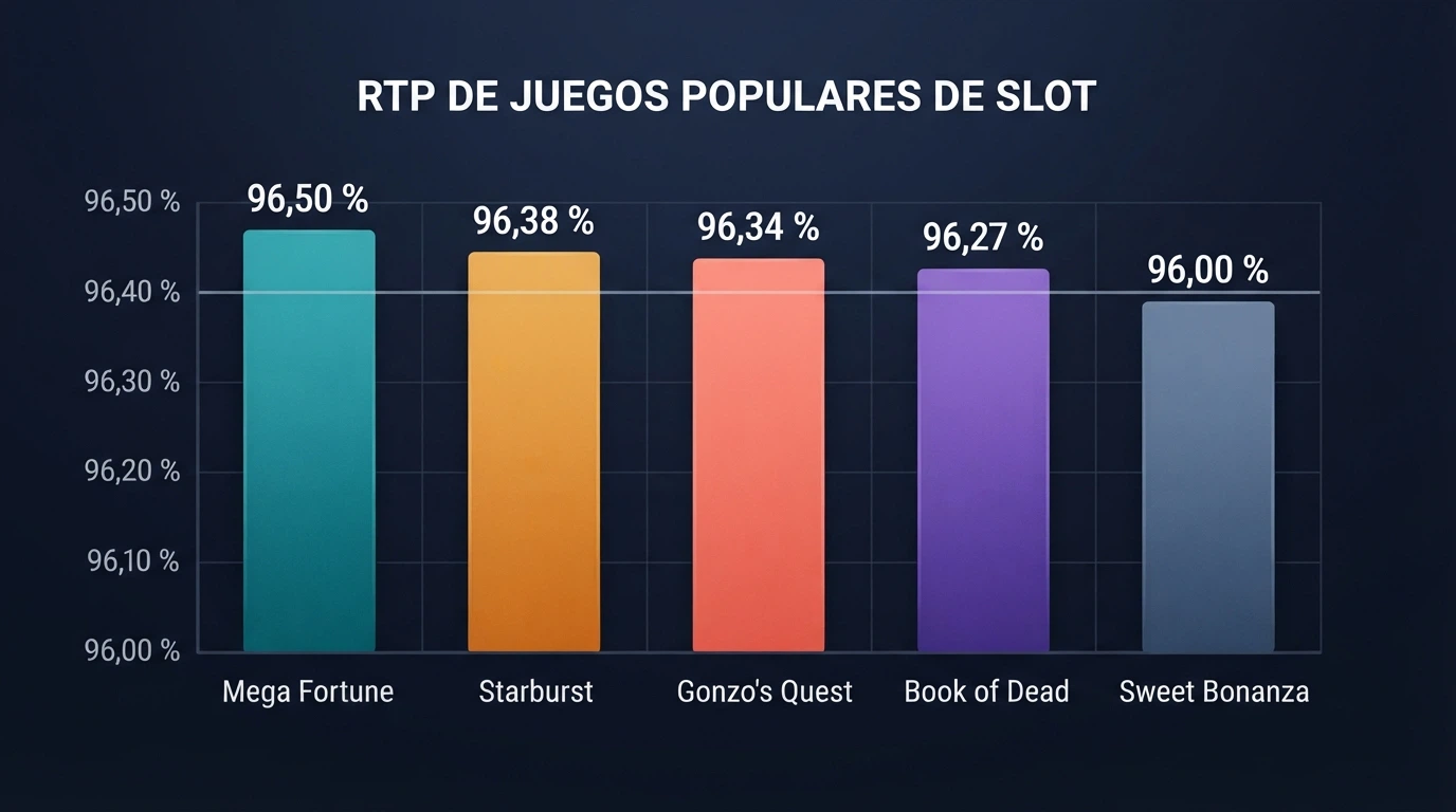 Primer plano de la pantalla de un teléfono móvil mostrando la ficha técnica de una tragamonedas con los valores de RTP, volatilidad y premio máximo visibles en la interfaz.