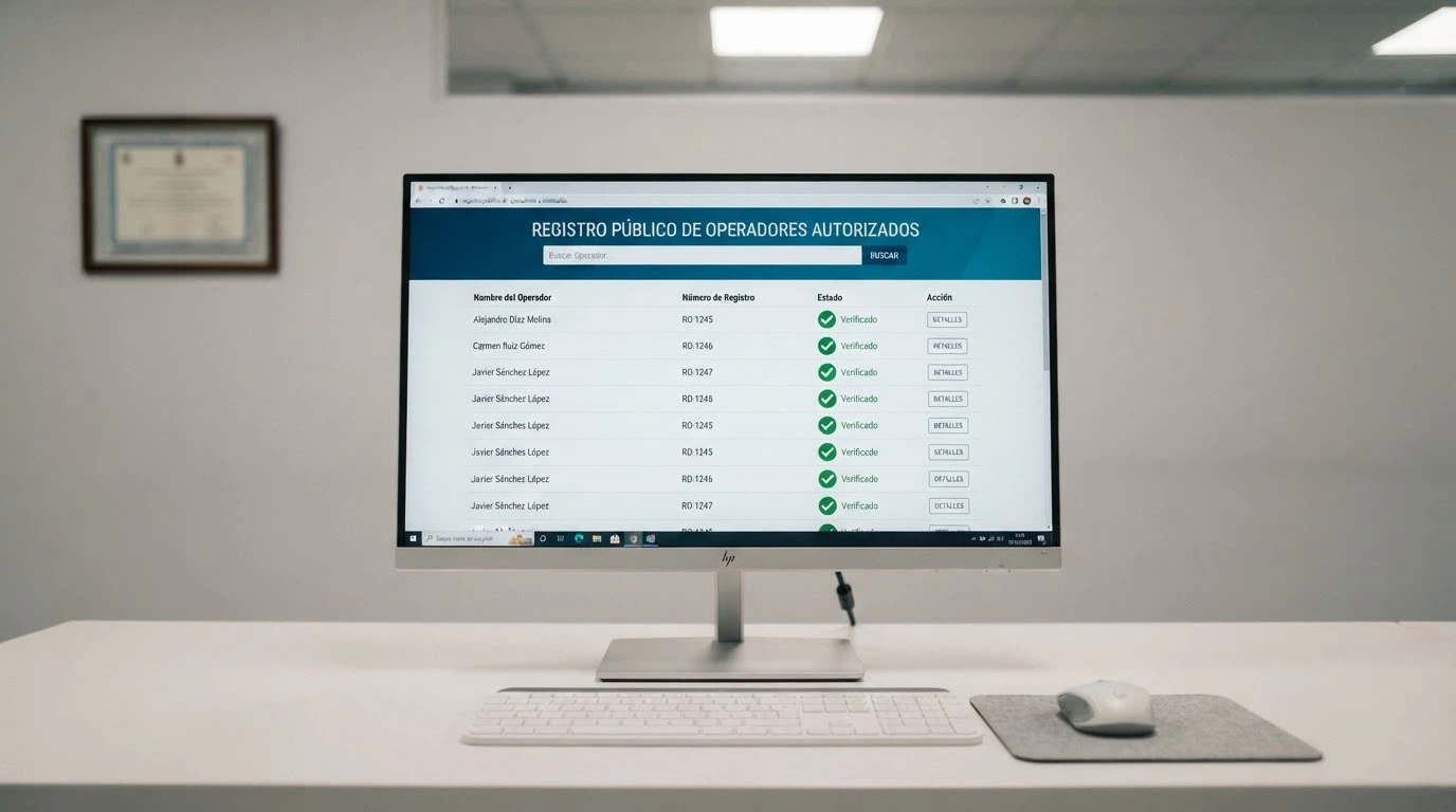 Captura del registro público de operadores con licencia en ordenacionjuego.es mostrando el listado de operadores autorizados